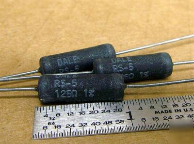125 ohm 1% @ 5W wirewound dale power resistors (25PCS)