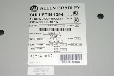 New allen bradley 1394C-AM50 - ac servo drive 10KW