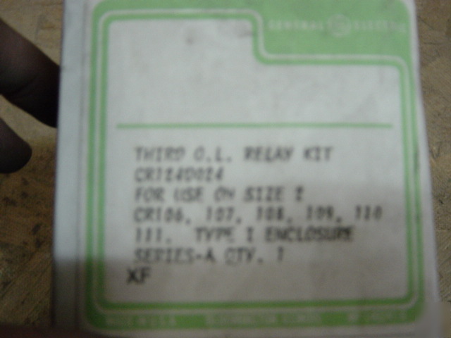 Ge CR124D024 overload relay kit