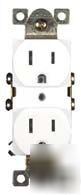 15A amp commercial grade duplex receptacle outlet ivory