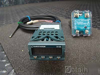 Eurotherm 2132 pid temperature controller w/rtd & relay