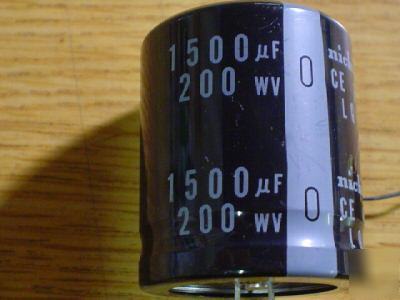 New 2PCS nichicon 200V 1500UF snap-in capacitors 