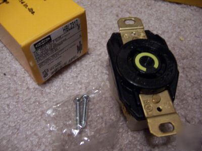 Hubbell twist lock receptacle 20A 125VAC or vdc HBL2310