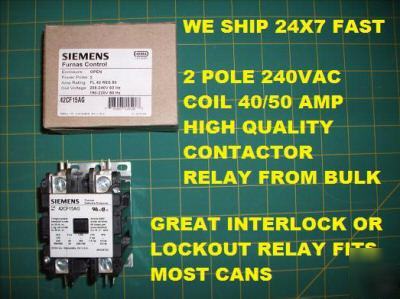 Definite purpose contactor 2 pole 240V 42CF15AG ship=0 