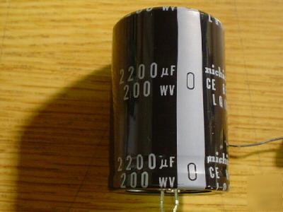 10 nichicon 200V 2200UF snap-in capacitors 105C