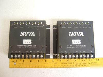 Lot of 2 b&b motor & control corp. nova sh-112