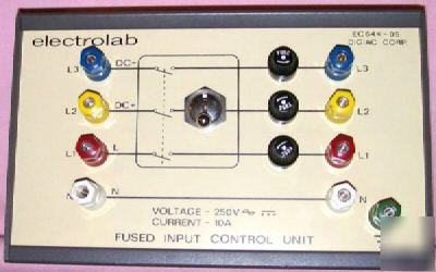 Digiac/electrolab fused input control unit,ac/dc switch