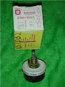 Ohmite rheostat model h 25 watt RHS2K5 ohms resistor