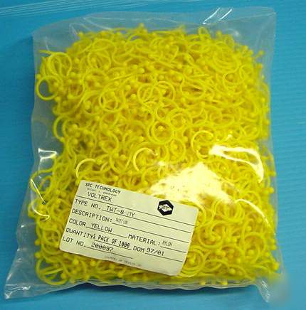 1000 large voltrex twist-lock yellow nylon cable ties
