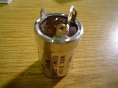 2 mallory 25V 500UF single section twistlock capacitor