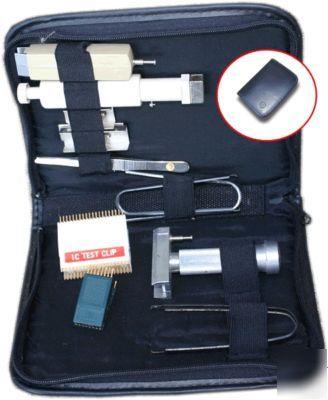 Ic puller and test kit with carry case