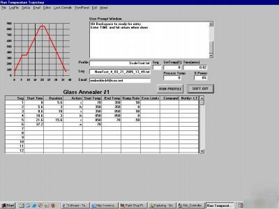 Temperature controller logger pc software kiln control