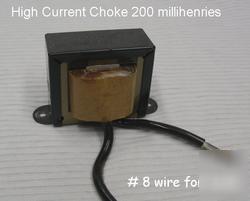 High current power supply choke #8 wire