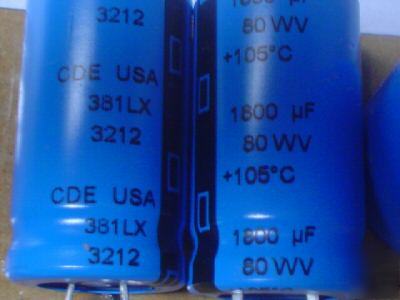 5 cde 80V 1800UF mini 105C snap in capacitors