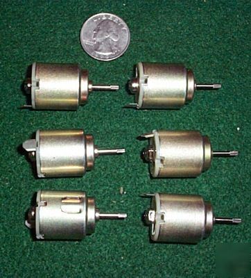 Lot of 6 small d c motors 0-12 volts