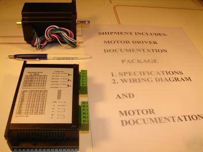 Stepper motor 425 oz-in and bipolar pwm driver combo.