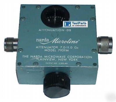 05-01762 narda variable attenuator 0 to 20DB 7-11GHZ rf