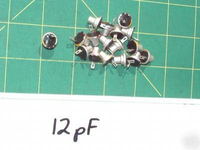 Capacitors button mica w #2-56 hole 12PF 17 vintage nos