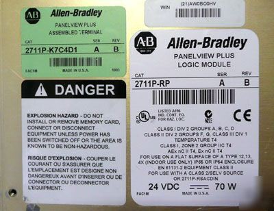 Allen bradley panelview plus 2711P-K7C4D1 a 2711PK7C4D1