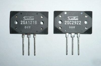 Pair of sanken audio output transistors