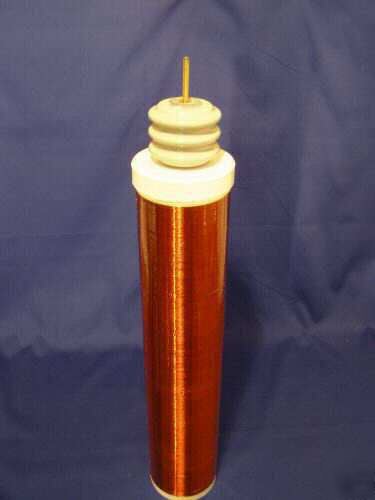 Tesla coil secondary w/ 8 inch stainless steel sphere 
