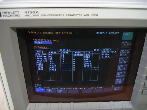 Agilent (hp) 4156A semiconductor parameter analyzer