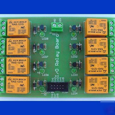 8 relay board ready for your pic or avr project - 12V