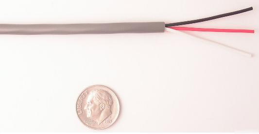 Cable 22 awg 3 conductor pvc jacket unshielded 250 feet