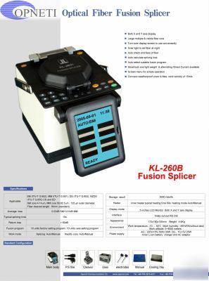 New qty 4 opneti kl-260B optical fiber splicer kits