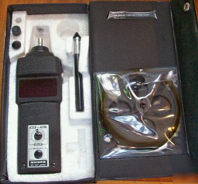 Shimpo dt-107 handheld contact led digital tachometer