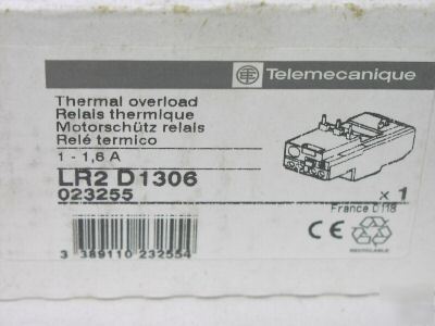 New telemecanique LR2D1306 overload relay LR2-D1306 