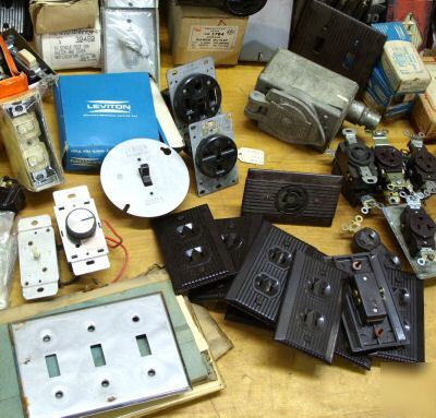 Lot of household switches cover plates outlets & more 