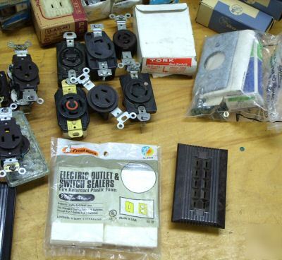 Lot of household switches cover plates outlets & more 