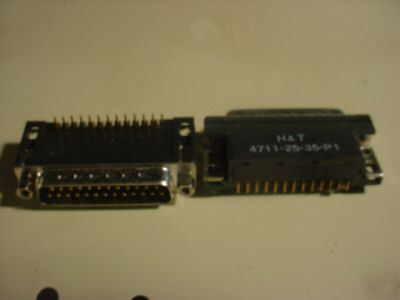 R25P, 25 pin rt angle male connector pc mnt (qty 50 ea)