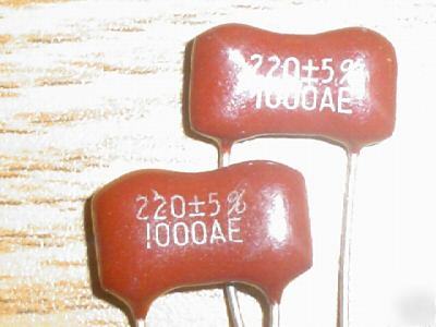 New 5PCS 1000V 220PF dipped silver mica capacitors 