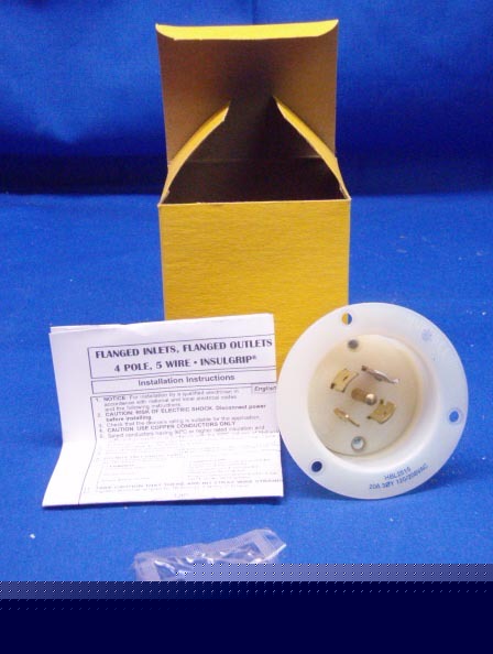 New hubbel HBL2515 twist-lock flanged inlet