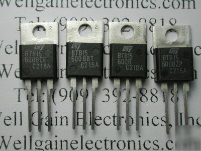 St BTB15-600BBT /bzp/bce/b triac to-220AB 15A 600V nos