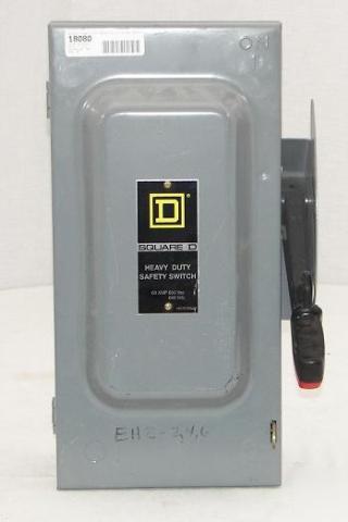 Square d heavy duty safety switch 60 amp 600VAC HU362