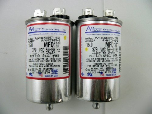 2 15.0 mfd 370 vac motor run capacitor RA2000 37 amrad