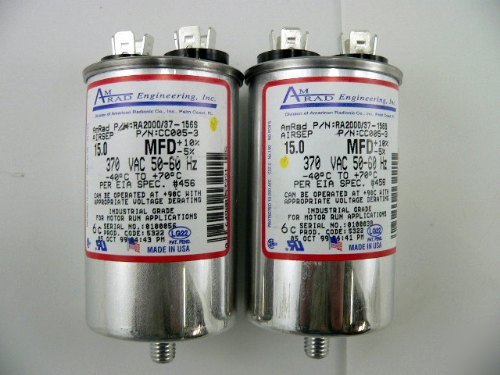 2 15.0 mfd 370 vac motor run capacitor RA2000 37 amrad