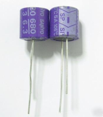 4 sanyo sp 6.3V 680UF os-con aluminum solid capacitors
