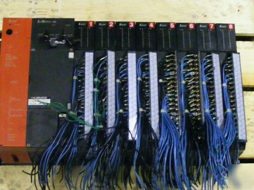 Melsec mitsubishi A2NCPU plc bank, lot with backplane