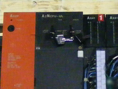 Melsec mitsubishi A2NCPU plc bank, lot with backplane