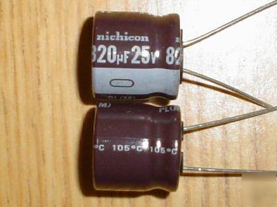 50P 25V 820UF nichicon radial capacitors low esr 105C