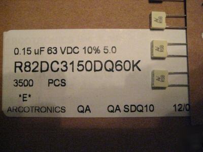 14000 pcs R82DC3150DQ60K arcotronics 63 v caps ic's 