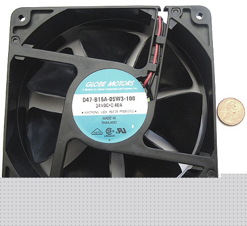 Fan ~ 24VDC 0.4A .4A ~ 7 blades ~ globe motors (1)