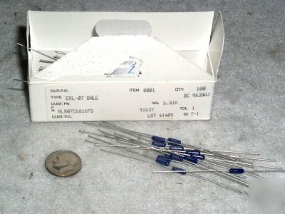 100 pc vintage dale RLR07C mil resistor 6.81K 1/4W 1%