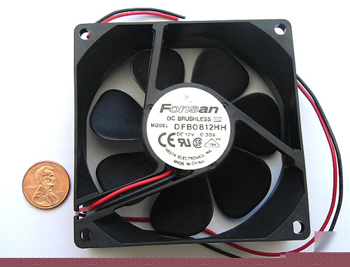 Fan ~ 12VDC 0.3 amp .3A ~ 7 blades ~brushless (1)