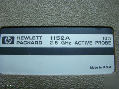 Hp / agilent 1152A active probe 2.5 ghz complete kit