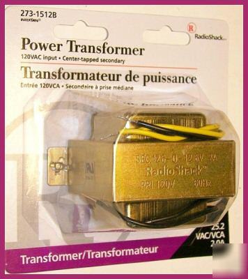 New power transformer 25.2 vac 2.0 amp - radio shack 